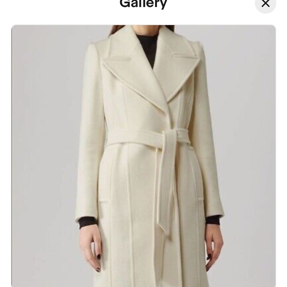 Reiss Deep Plum Pea Coat - Picture 12 of 13